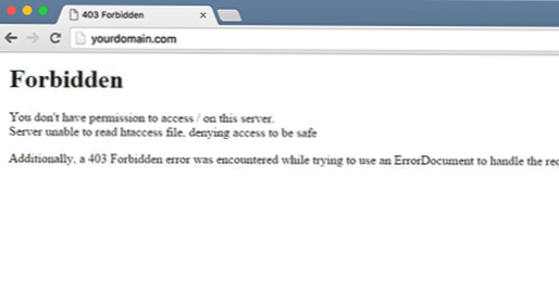Hvorfor viser min WordPress en 404-besked til 403 forbudte mapper?