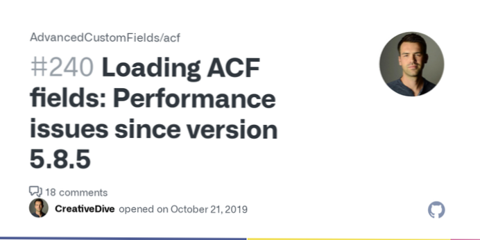 Načítání příliš mnoha polí ACF způsobí zpomalení?