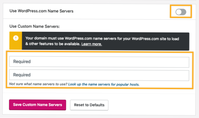 Konfigurace domény WordPress na jiném serveru