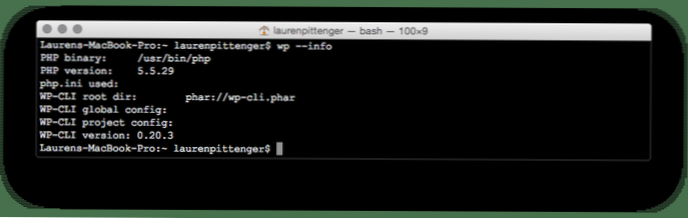 WP CLI Erreur lors de l'établissement d'une connexion à la base de données dans localhost (MAMP)